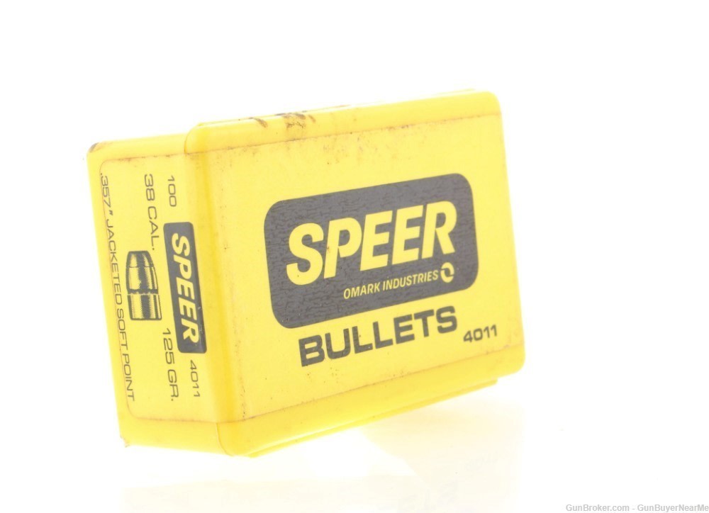 100 Speer 4011 .38 Cal. 125 GR. .357" Jacketed Soft Point Bullets-img-7