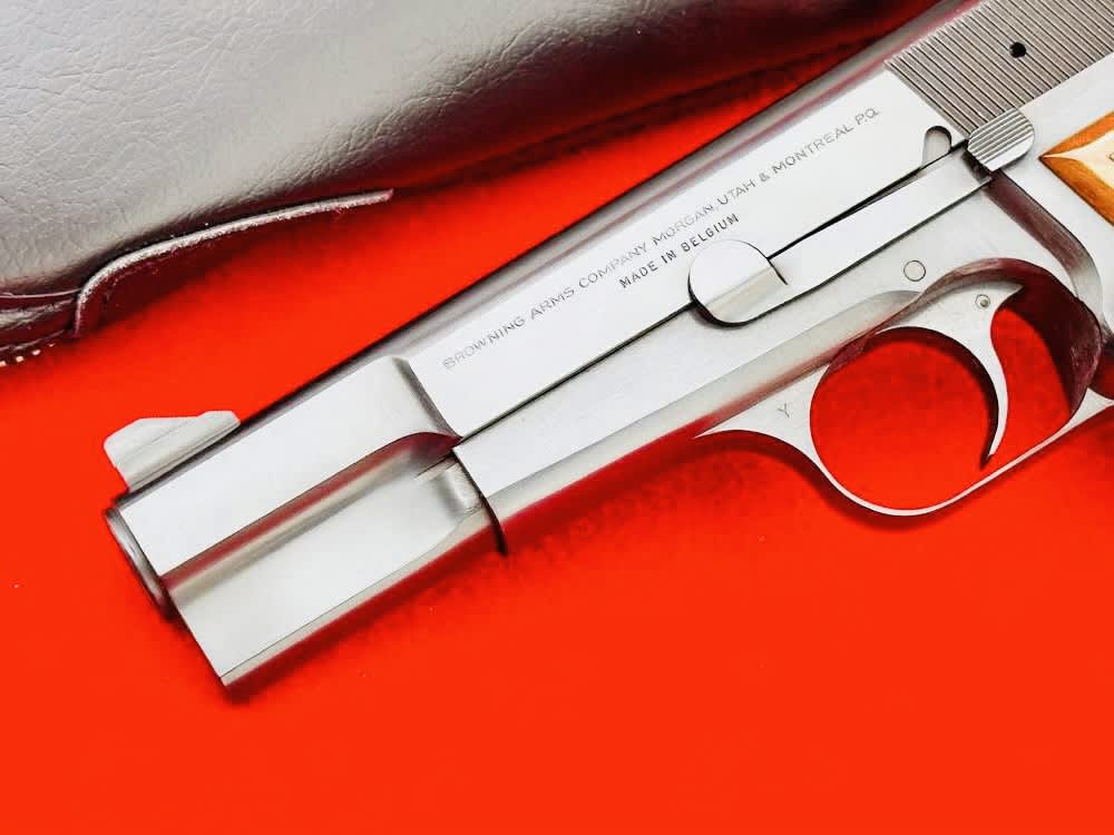 HIGH CONDITION 1977 Browning Hi Power 9mm Rare Early Target Model 99%+-img-1
