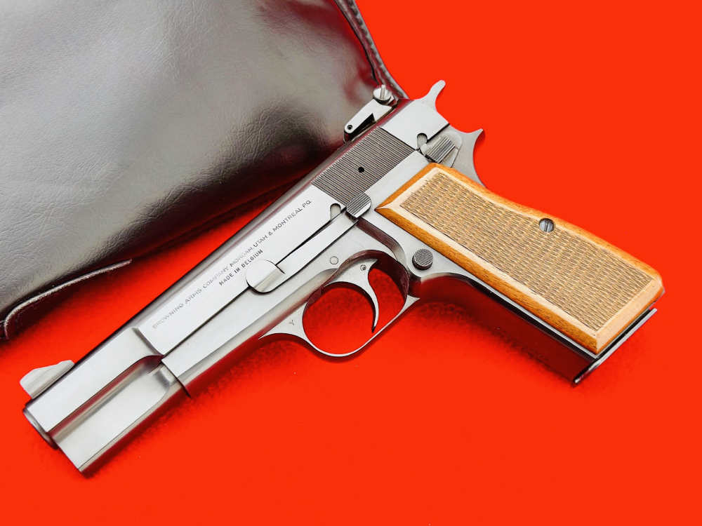 HIGH CONDITION 1977 Browning Hi Power 9mm Rare Early Target Model 99%+-img-0