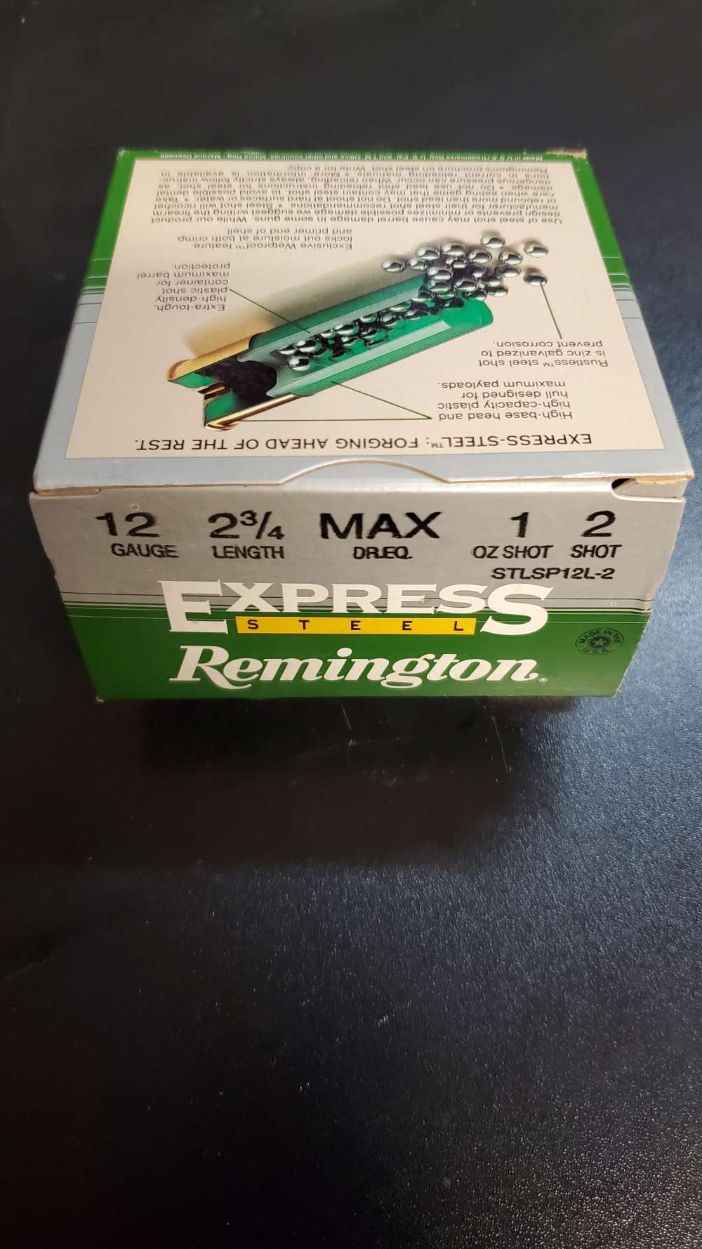 Remington Express Steel 12 Gauge 2¾" #2 Shot – 25 Rounds – VG Box-img-0