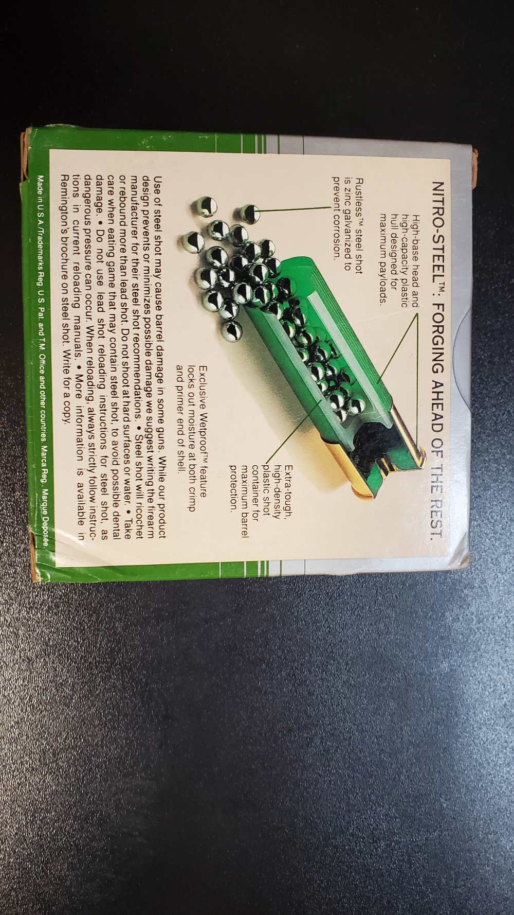 Remington Nitro Steel Magnum 12 GA 2¾” #2 Shot 1¼ oz – 25 Rds – VG Box-img-3