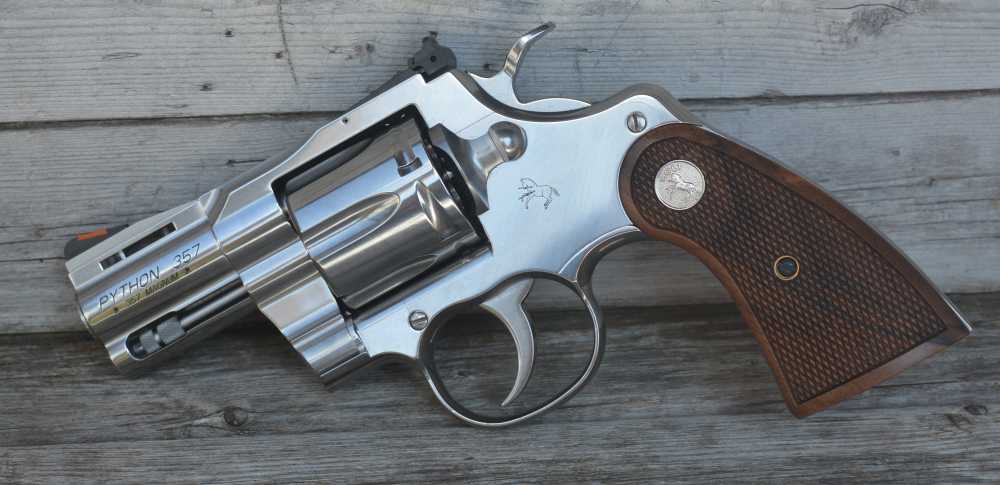 Colt Python 2.5" Brl Walnut Grips Semi-Bright Stainless /EZ PAY $124-img-4
