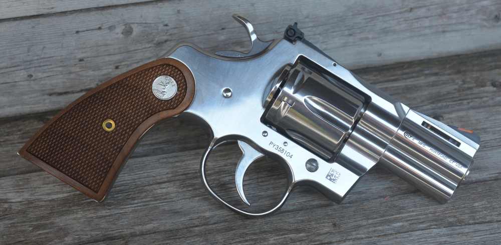 Colt Python 2.5" Brl Walnut Grips Semi-Bright Stainless /EZ PAY $124-img-0