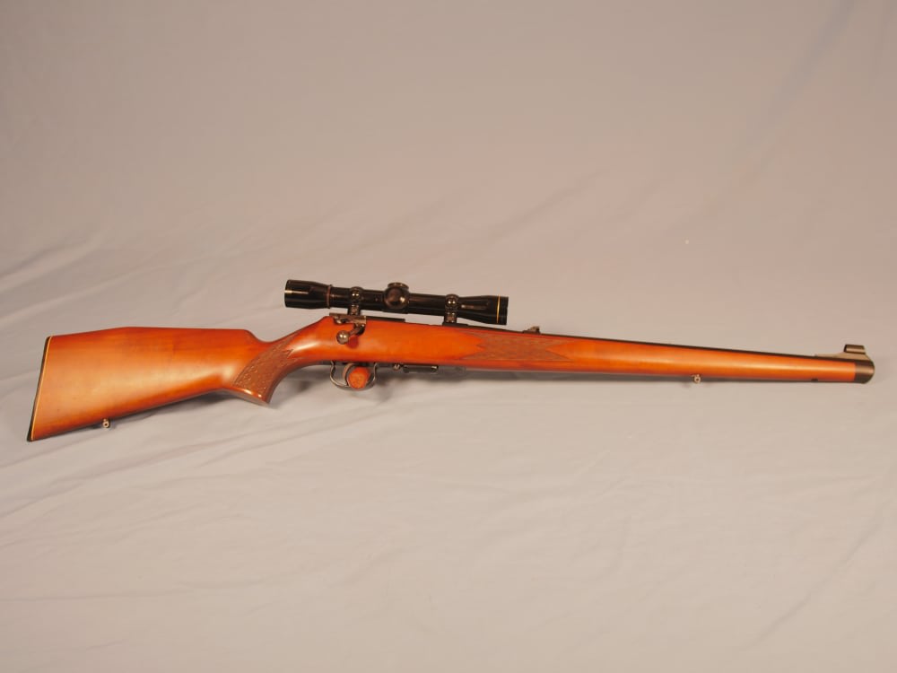 Used Anschutz 1518 22 WMR Mannlicher stock with Leupold 4X scope-img-0