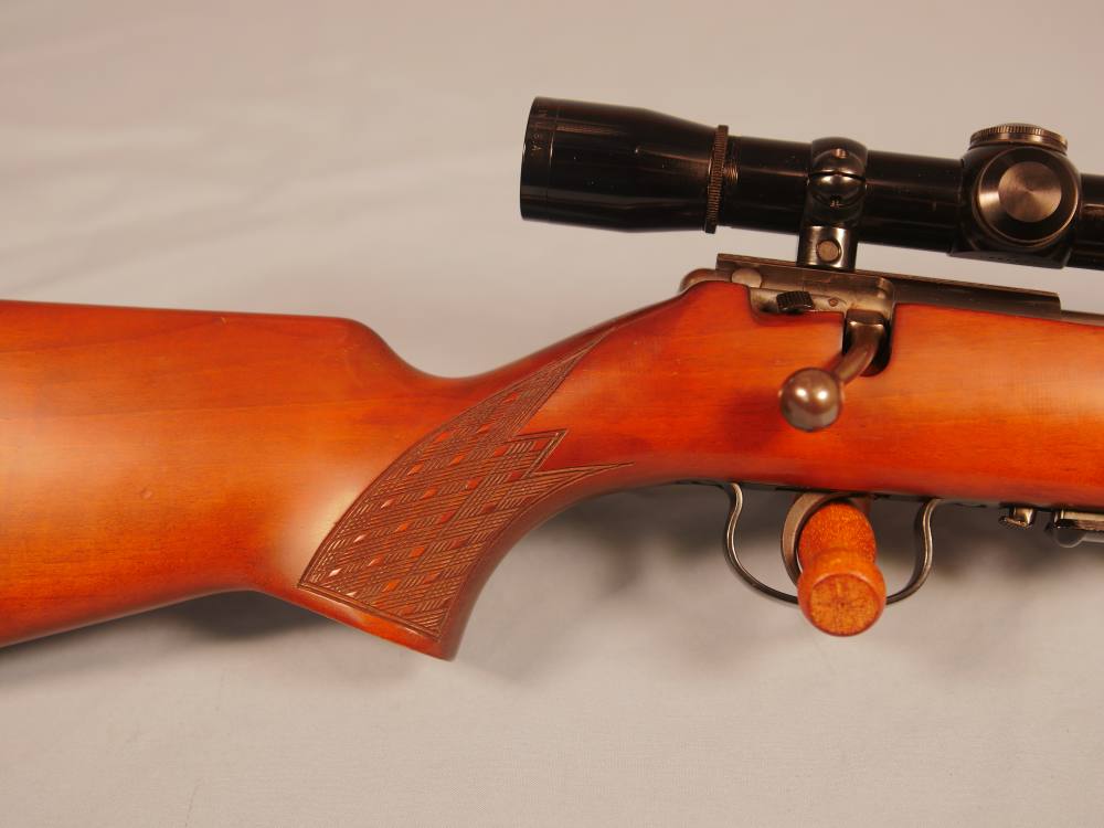 Used Anschutz 1518 22 WMR Mannlicher stock with Leupold 4X scope-img-8