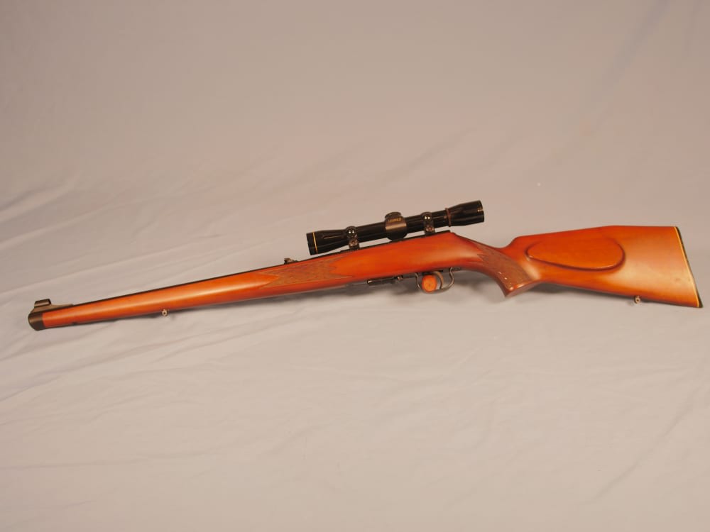 Used Anschutz 1518 22 WMR Mannlicher stock with Leupold 4X scope-img-1