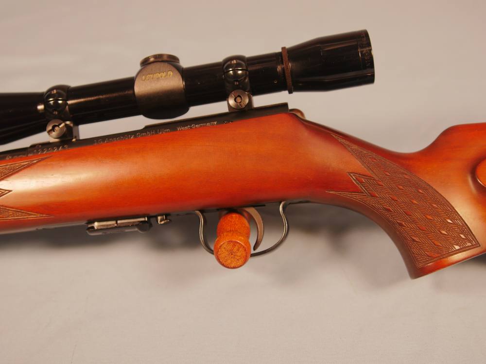 Used Anschutz 1518 22 WMR Mannlicher stock with Leupold 4X scope-img-3