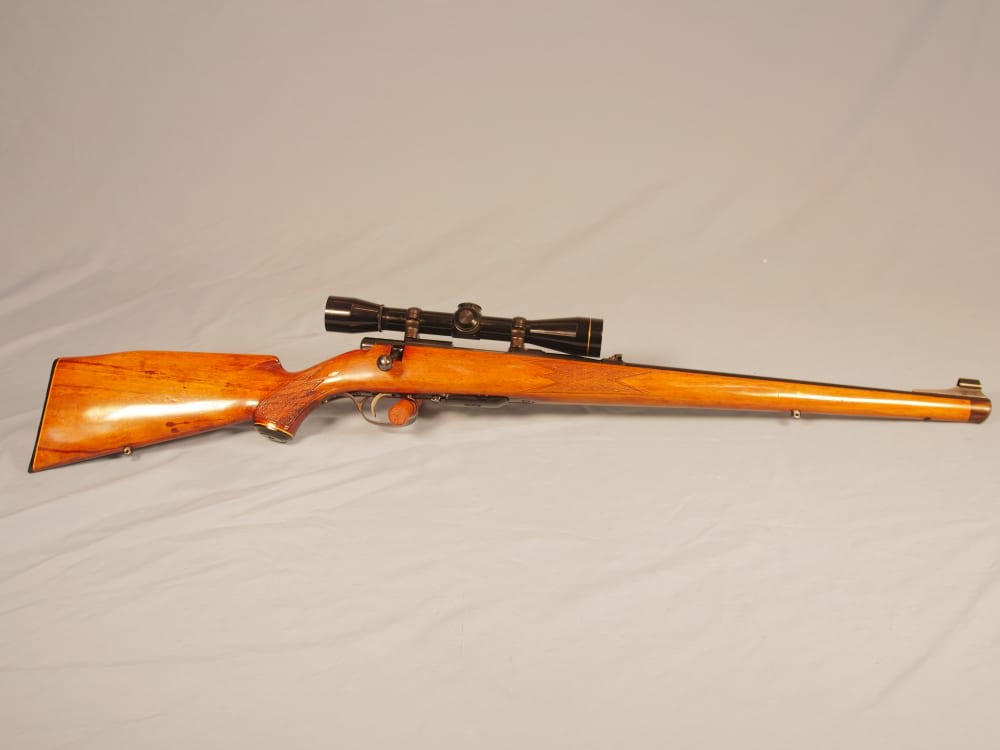 Used Anschutz 1533 222 Rem rifle with Leupold scope, please read descriptio-img-0