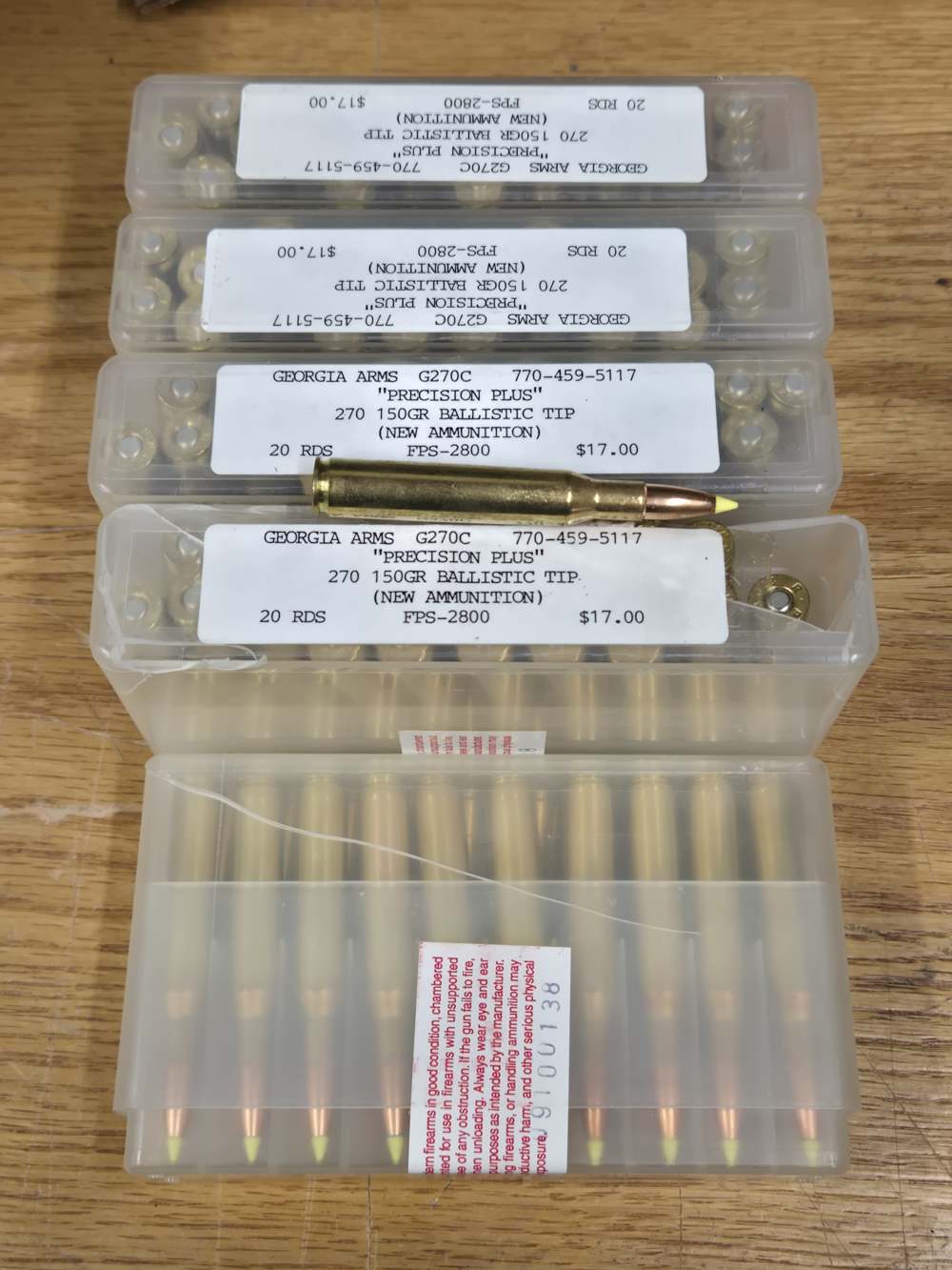 270 Winchester 150gr 100 Rounds Georgia Arms Precision Plus-img-2