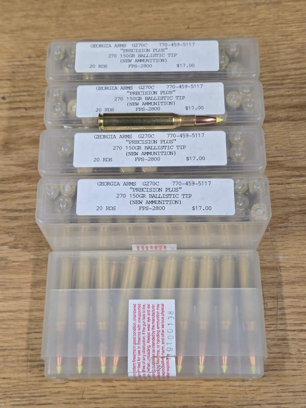 270 Winchester 150gr 100 Rounds Georgia Arms Precision Plus-img-0