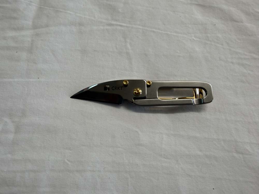 CRKT Ed Halligan 24KT Kiss SST Folding Knife 5550G Discontinued #101-103-img-1
