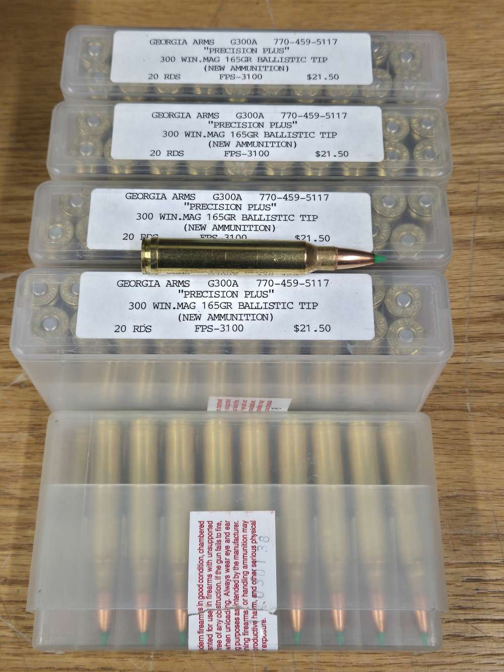 300 Win Mag 165gr 100 Rounds Georgia Arms Precision Plus-img-0