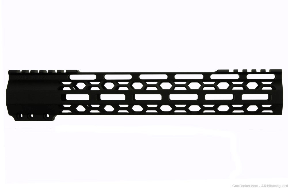 AR15 12" slim MLOK Handguard Honeycomb Free Float (MADE IN USA)-img-0