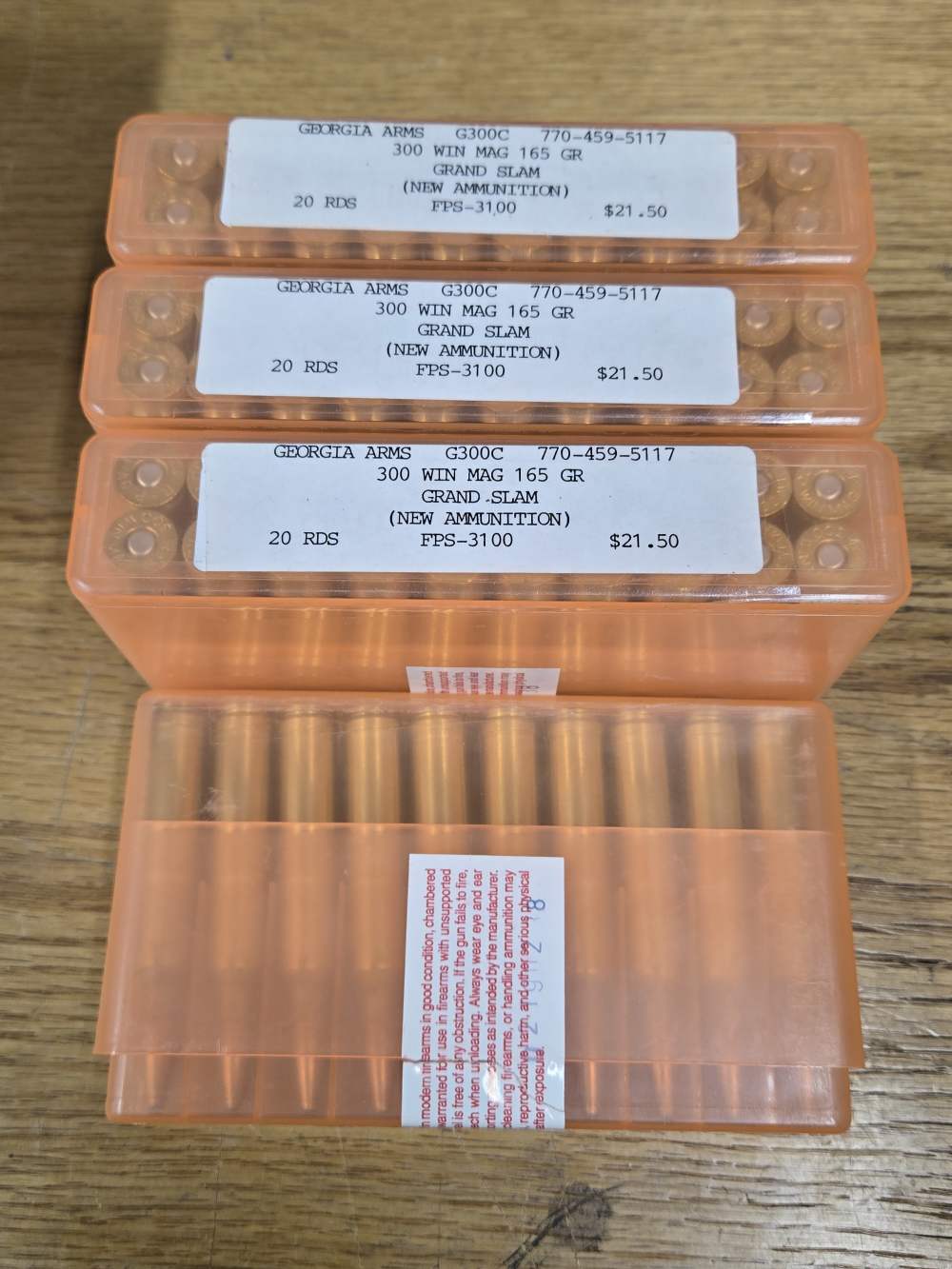300 Win Mag 165GR 80 Rounds Georgia Arms Grand Slam-img-0