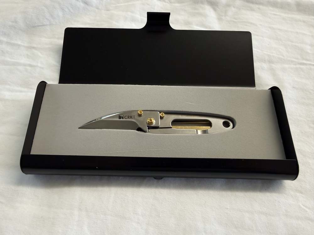 CRKT Ed Halligan 24KT Peck Folding Knife 5520G Discontinued #107-109-img-0