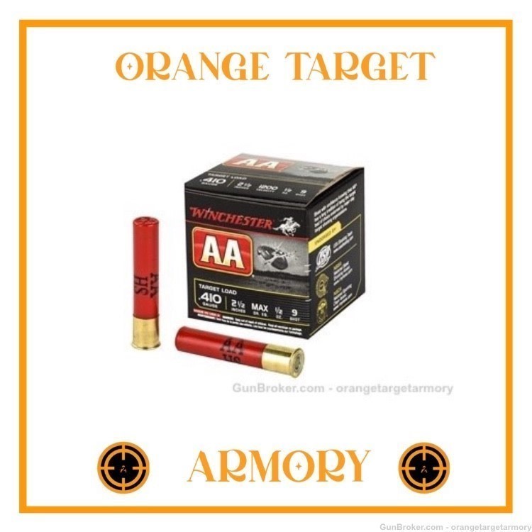 Winchester Ammunition AA Target Load 410 Gauge, 2.5" #9 .5 oz, Shotshell-img-0