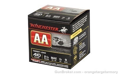 Winchester Ammunition AA Target Load 410 Gauge, 2.5" #9 .5 oz, Shotshell-img-2