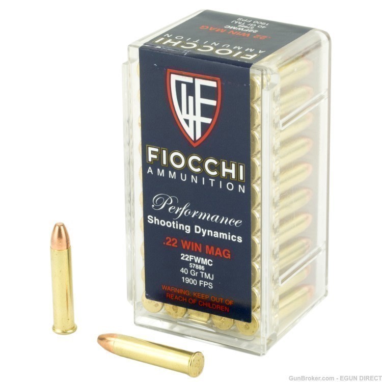 Fiocchi 22FWMC Field Dynamics Performance 22 WMR 40 gr Full Metal Jacket-img-0
