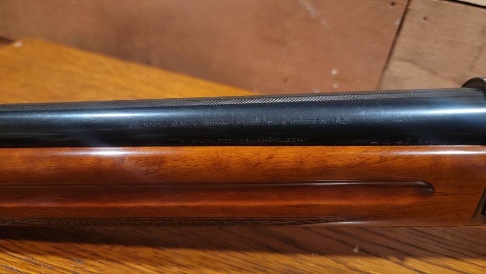 1961 Browning A5 Light Twelve 27.5 Full Round Knob -img-6