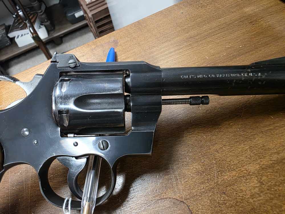 Colt Officer Model Special 22lr Heavy Barrel Revolver Colteer Rear Sight-img-8