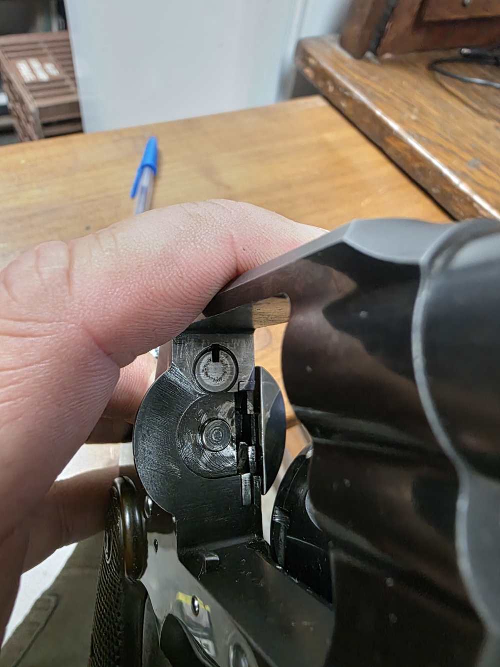 Colt Officer Model Special 22lr Heavy Barrel Revolver Colteer Rear Sight-img-16