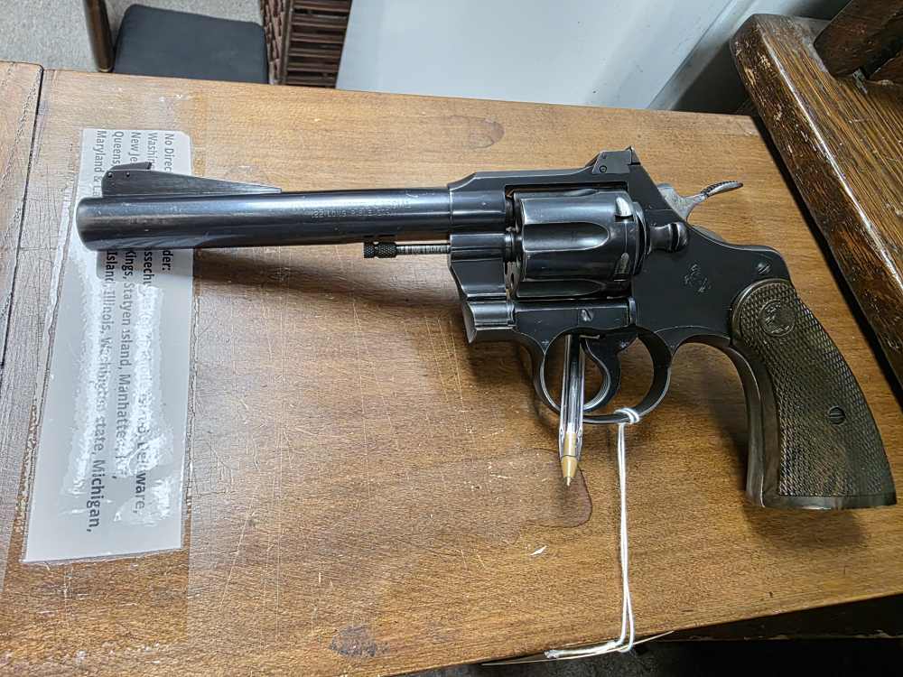 Colt Officer Model Special 22lr Heavy Barrel Revolver Colteer Rear Sight-img-0