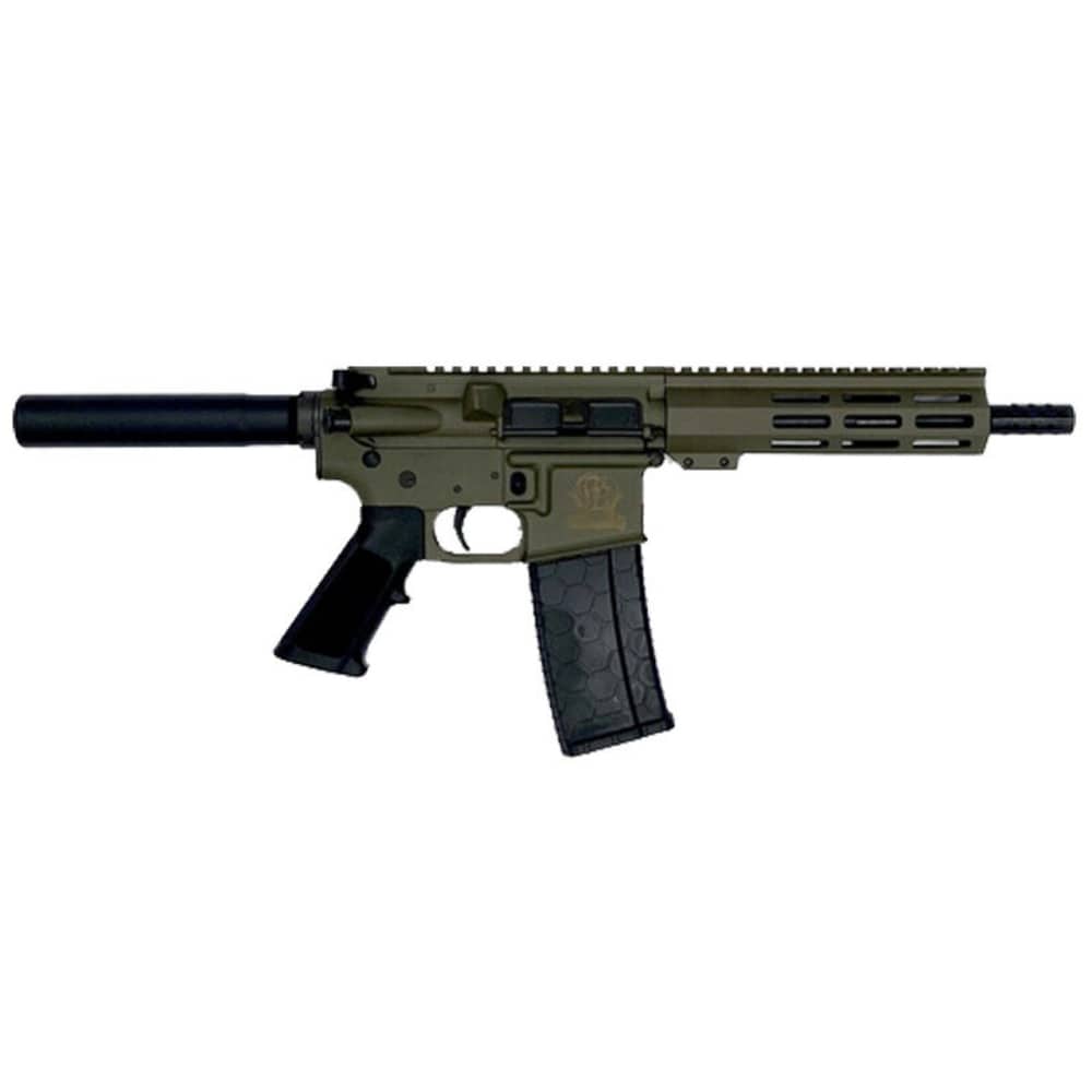 GLFA AR15 PISTOL 223 WYLDE 7.5" Black BBL OD GREEN NEW NO CC FEE-img-0