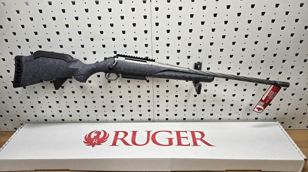 Ruger 46915 American II 300 Win Mag 3+1 20" Gray Fluted Threaded Brake-img-0