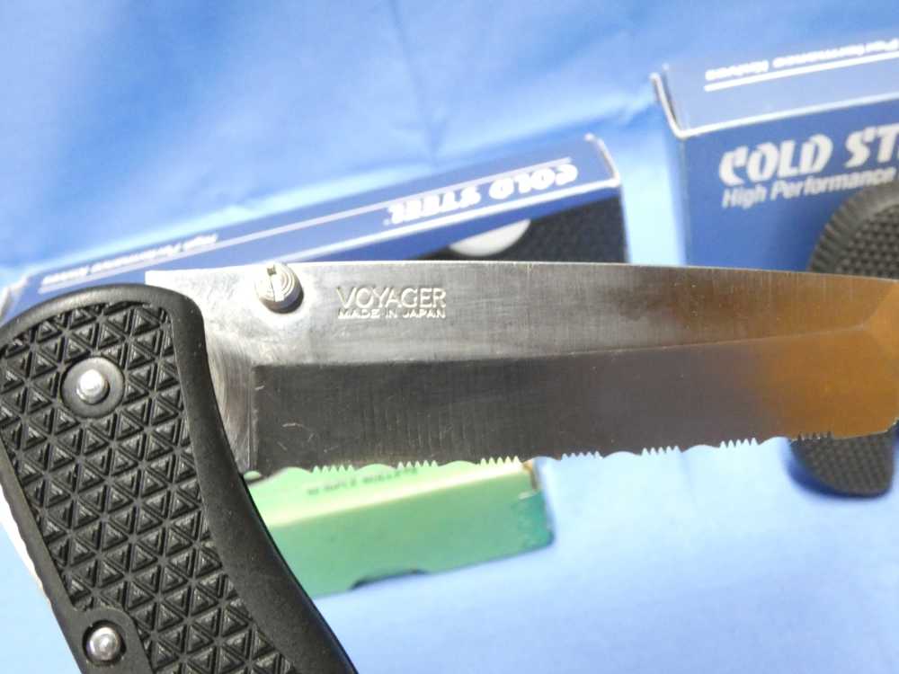 3-COLD STEEL KNIVES "THE BUNDLE" VOYAGER TANTO-SAFE MAKER I-RECON TANTO-img-13