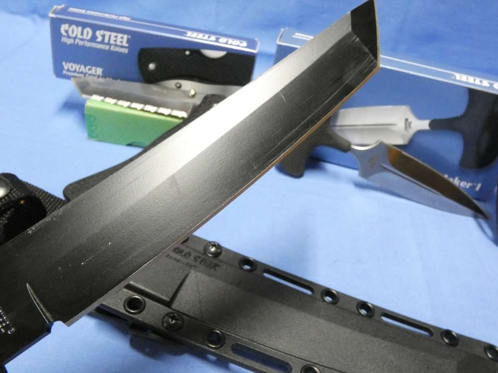 3-COLD STEEL KNIVES "THE BUNDLE" VOYAGER TANTO-SAFE MAKER I-RECON TANTO-img-8