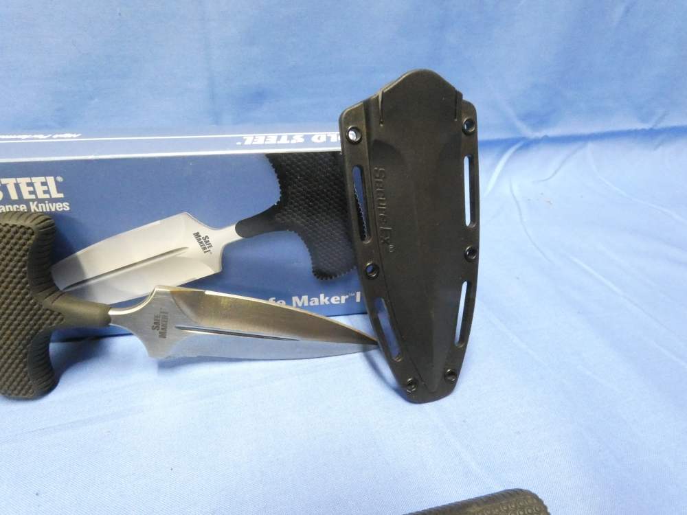 3-COLD STEEL KNIVES "THE BUNDLE" VOYAGER TANTO-SAFE MAKER I-RECON TANTO-img-4