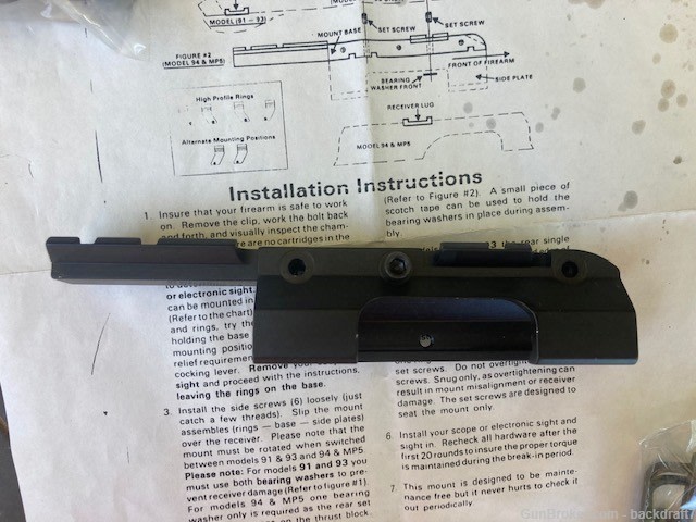 HK MP5 91 93 94 G3 SCOPE MOUNT 30MM MADE IN THE USA High Quality! Ultra Dot-img-0