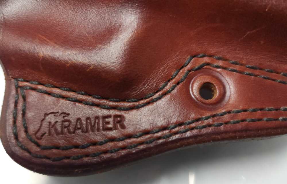 KRAMER SINGLE HSR SHOULDER HOLSTER. R/H BROWN FOR GLOCK MODELS-img-4