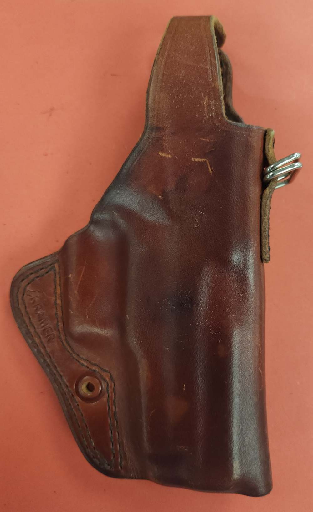 KRAMER SINGLE HSR SHOULDER HOLSTER. R/H BROWN FOR GLOCK MODELS-img-0