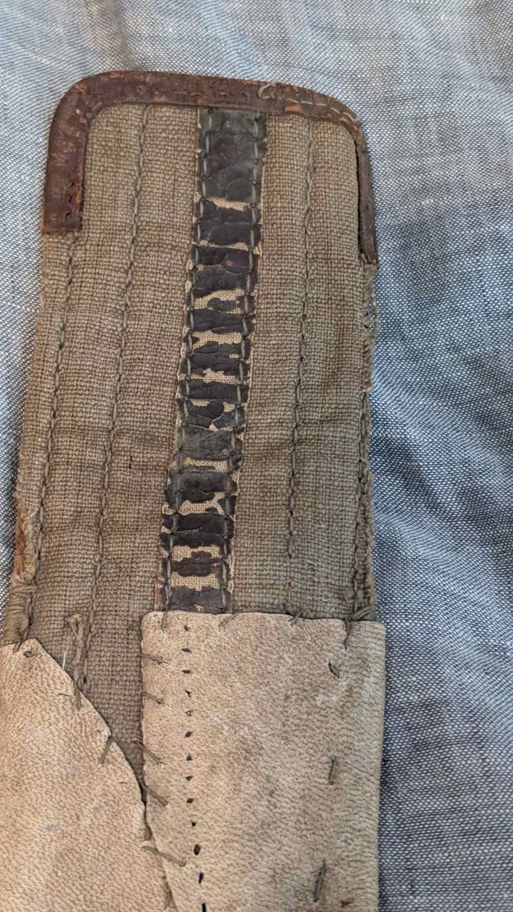WW2 Japanese Officer Sword Belt with Unique Leather Field Repairs-img-8