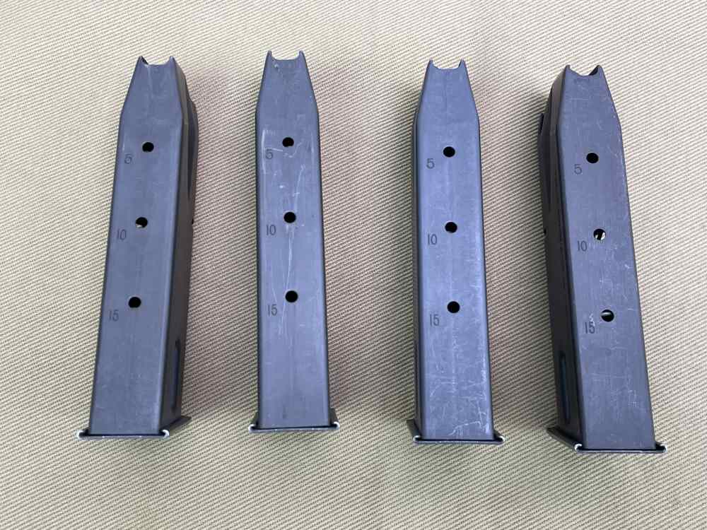 4 Beretta M9 & 92 FS Pistol MAGS 9MM 15rd Check-Mate USGI & LE Magazines-img-3