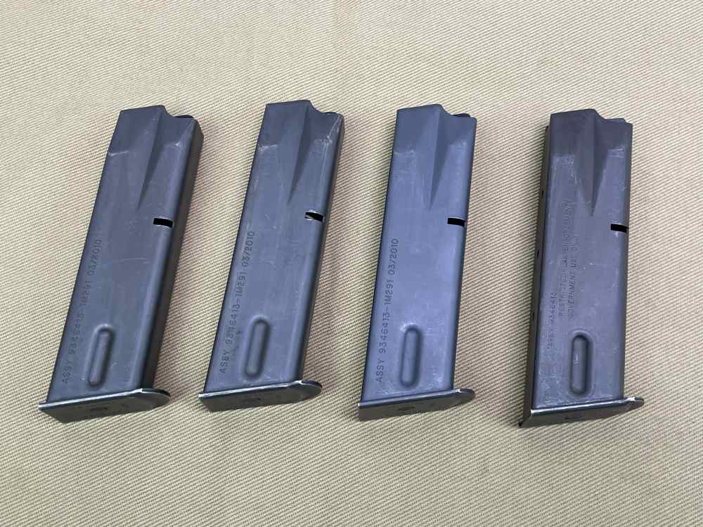 4 Beretta M9 & 92 FS Pistol MAGS 9MM 15rd Check-Mate USGI & LE Magazines-img-0
