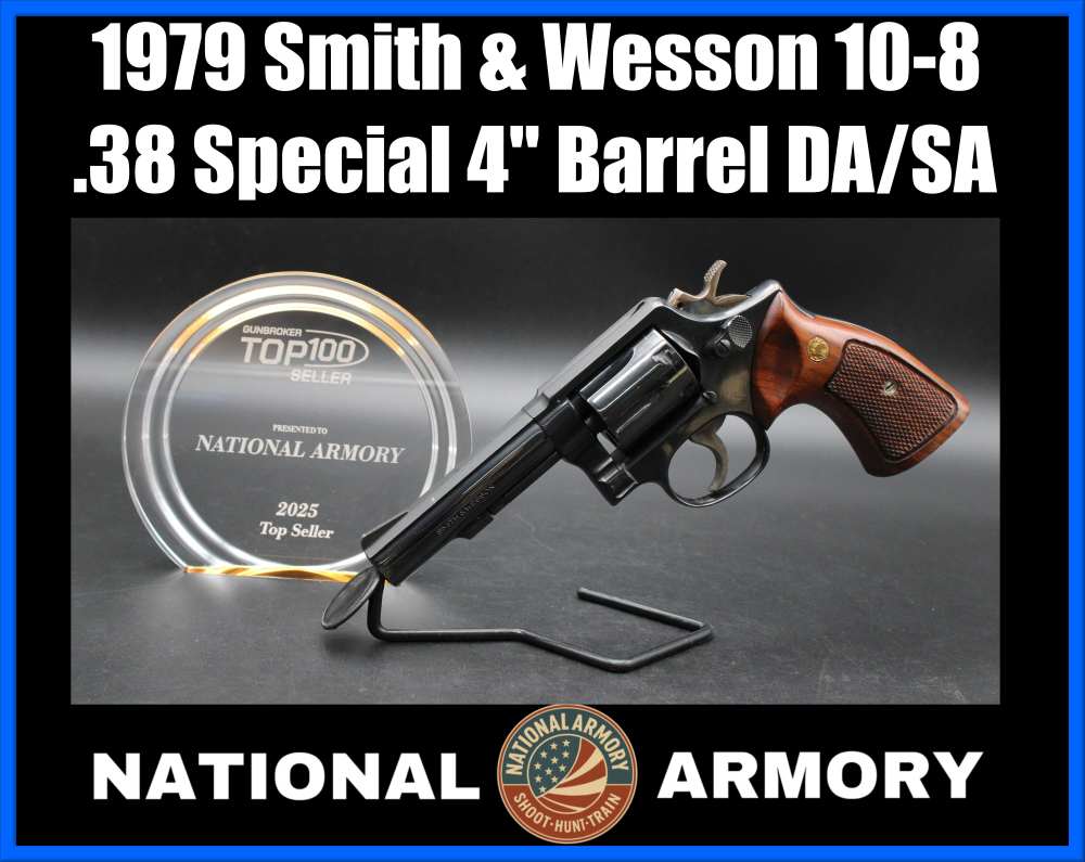 1979 Smith & Wesson 10-8 .38 SPL 4" 6 Shot 3 Screw K-Frame Military Police-img-0