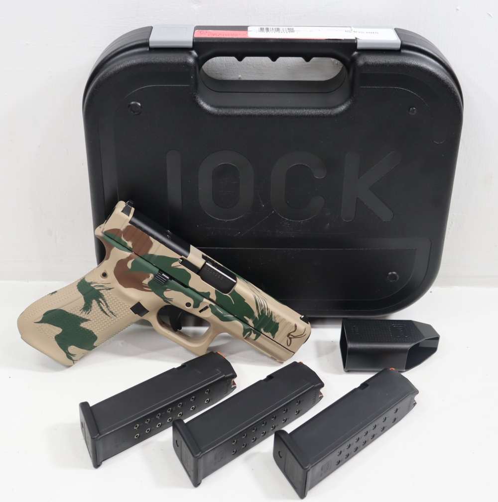 GLOCK 45 GEN 5 MOS SEMI AUTO 9MM FACTORY RHODESIAN CAMO W/ CASE AND EXTRAS-img-0