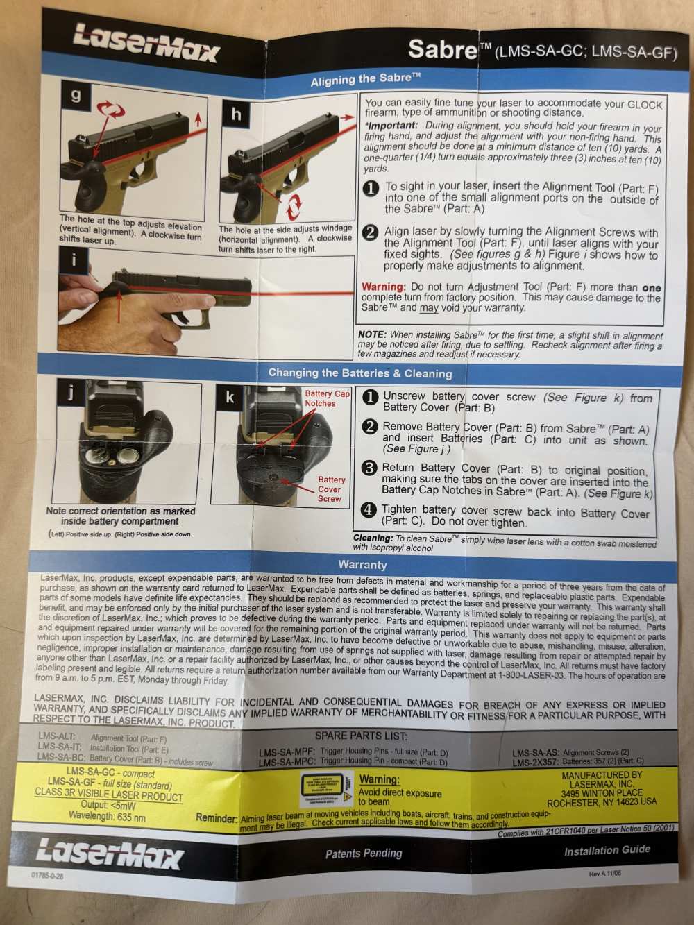 Like New Laser Max for Glock 17 22 -img-3