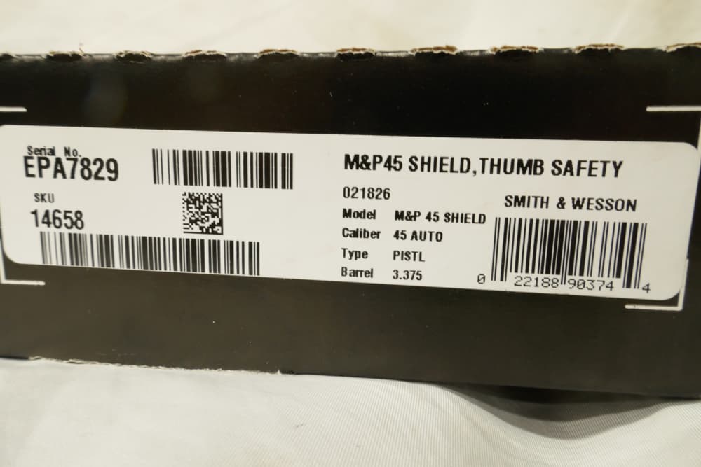 NIB S&W M&P Shield 45 Thumb Safety 45 ACP 14658-img-7