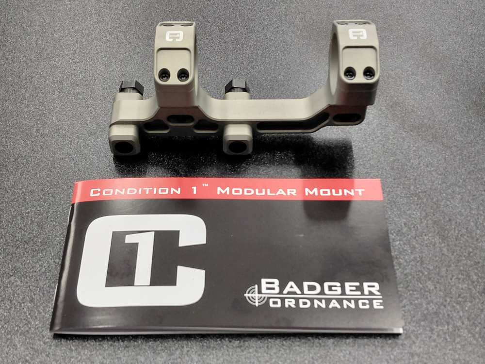 Badger Ordnance Condition 1 mount 1.7" 30mm 170-300C Clear Anodized RARE!-img-0