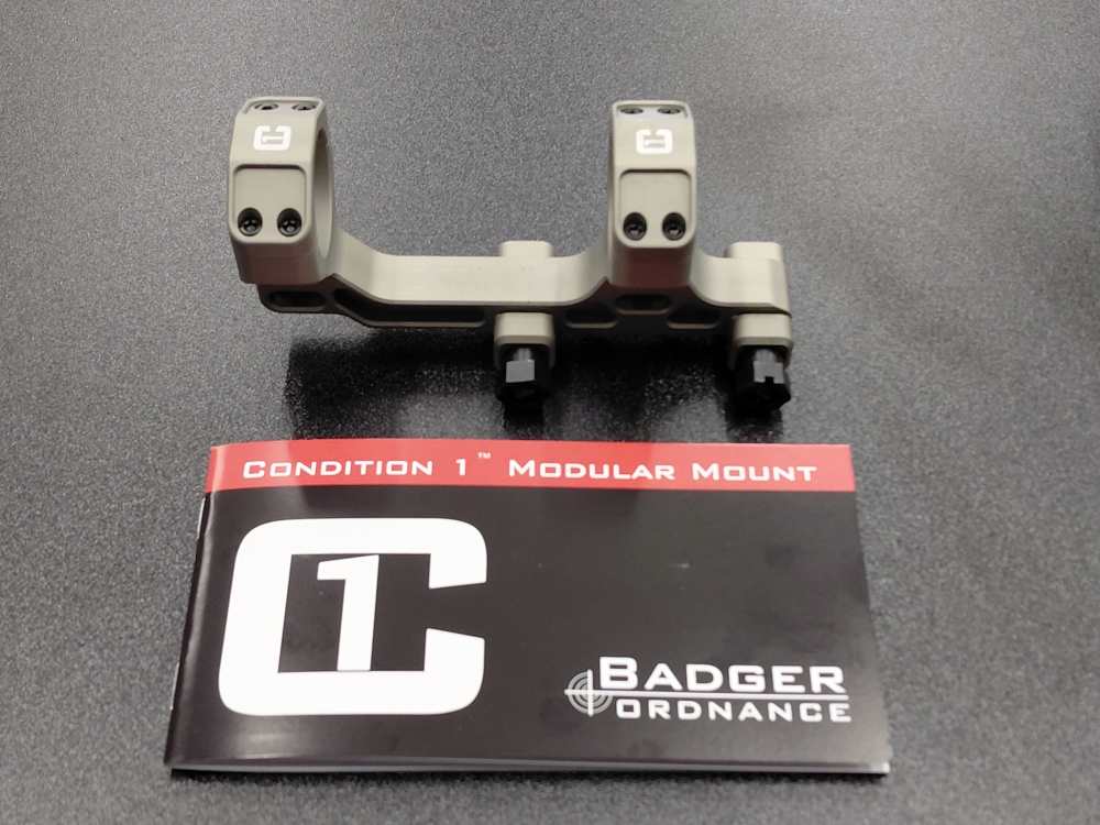 Badger Ordnance Condition 1 mount 1.7" 30mm 170-300C Clear Anodized RARE!-img-3