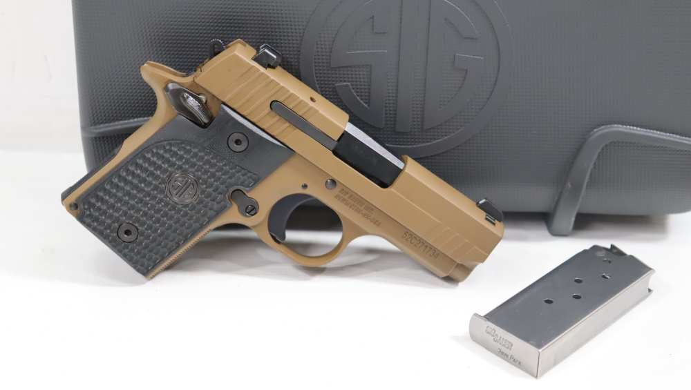 N.I.B.- SIG P938 EMPEROR SCORPION 9MM W/ FACTORY CASE AND 2 MAGS-img-1