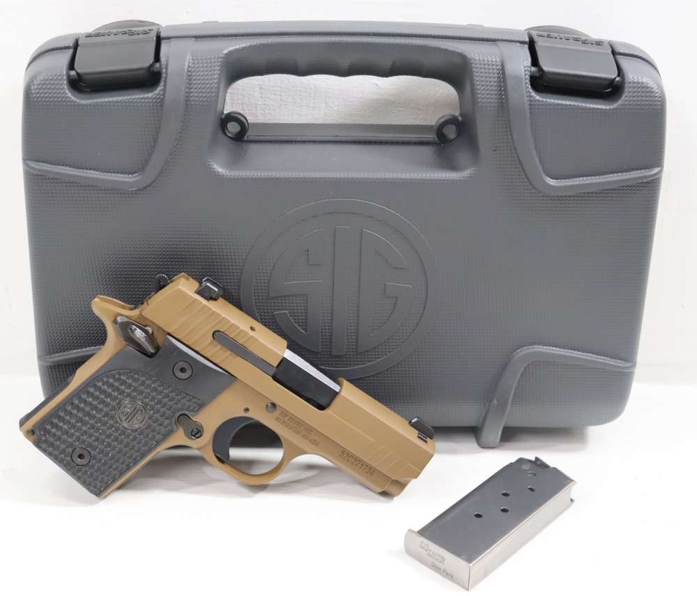 N.I.B.- SIG P938 EMPEROR SCORPION 9MM W/ FACTORY CASE AND 2 MAGS-img-0