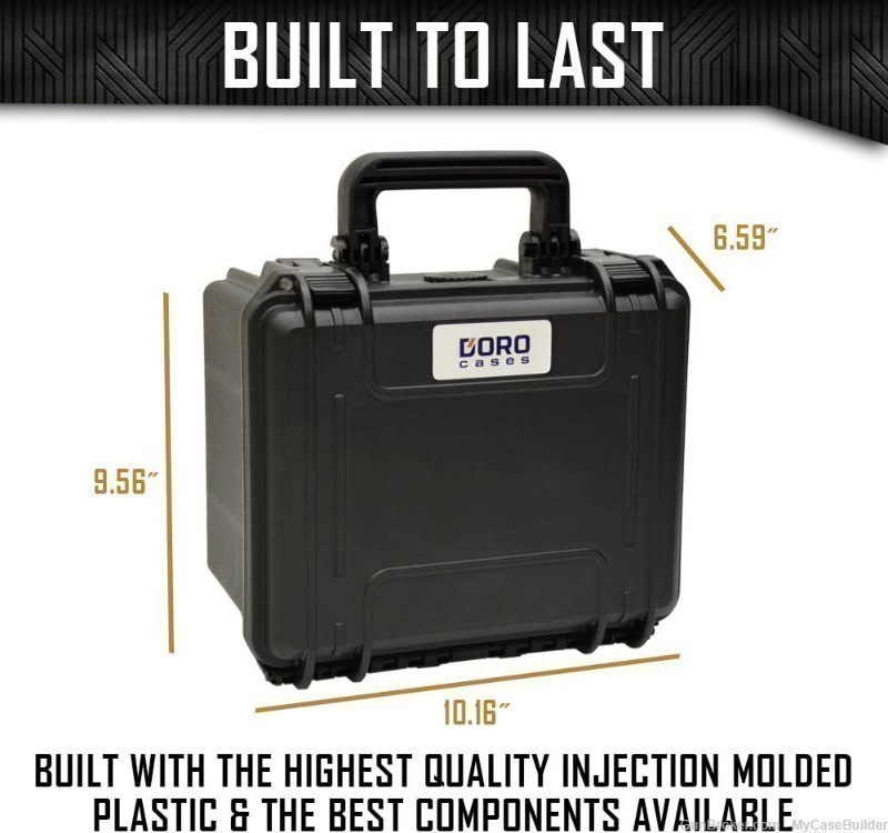 2 Pistol 6 Magazine DORO Heavy Duty Gun Case w/ Black Foam-img-4
