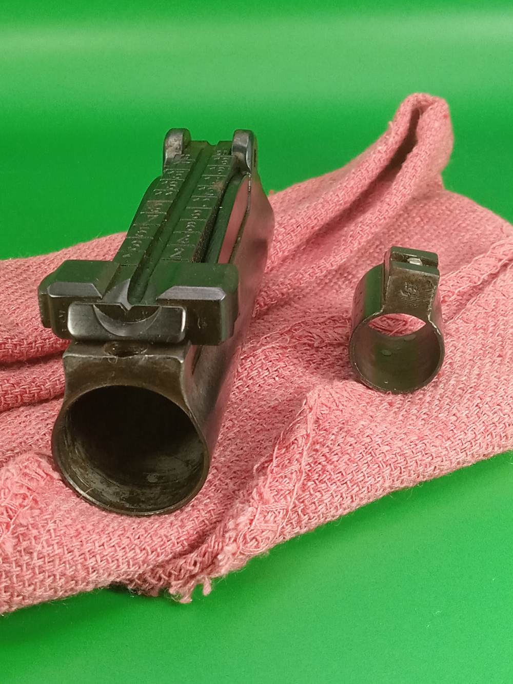 WWII German K98k Sight Set WaA18 Rear Assembly & FN Belgium WaA140 Front-img-1