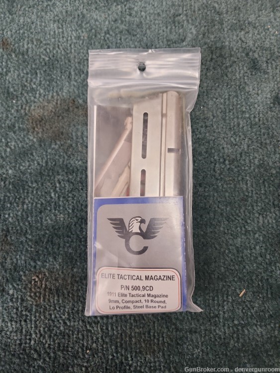 Wilson Combat 10rnd Elite Tactical 1911 Compact 9mm, Steel Basepad-img-0