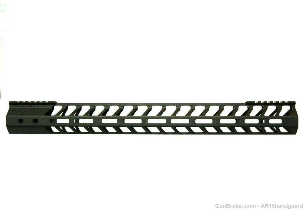 AR10 LR308 19" Mlok HandGuard Free float HIGH Profile TOP CUT (MADE IN USA)-img-0