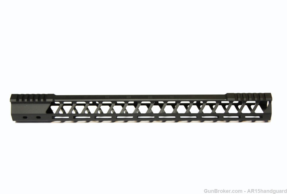 AR10 LR308 19" Mlok HandGuard Free float HIGH Profile TOP CUT (MADE IN USA)-img-2